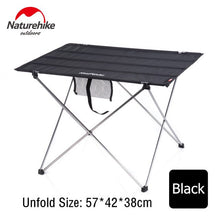 Load image into Gallery viewer, Naturehike Collapsible Ultralight Portable Aluminium Roll Up Outdoor Folding Camping Table Fishing Table Foldable Picnic Table