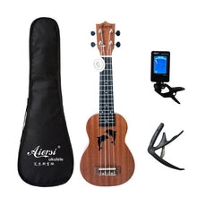 Load image into Gallery viewer, Aiersi brand 21 inch ukelele mahogany Soprano gecko ukulele musical instrument guitar